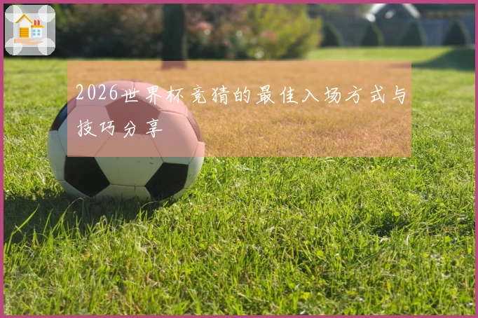 2026世界杯竞猜的最佳入场方式与技巧分享